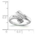 thumbnail image 2 of White Sterling Silver Ring Band Diamond Rhodium Plated, 2 of 2