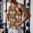 thumbnail image 5 of KLL Beautiful Owl Print Men's Muscle Gym Workout Stringer Tank Tops Bodybuilding Fitness T-Shirts Tank Tops Men-X-Large, 5 of 7