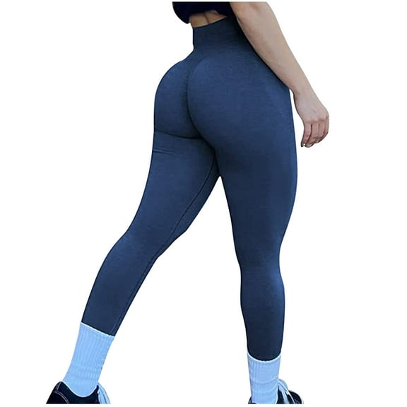 UTTOASFAY Woman Pants Clearance Fashion Womens Yoga Pants Leggings Fitness Running Gym Pants Ladies Sports Active Pants Blue 4(S)