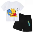 thumbnail image 2 of Camiseta y pantalones cortos de dibujos animados de Winnie The Pooh de verano para niños, traje de 2 piezas, ropa informal para niños y niñas, conjuntos de manga corta con estampado gráfico, 2 of 5