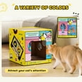 thumbnail image 4 of PawHut Cat Scratcher, 2 in 1 Cardboard Cat House with Catnip, 4 of 10