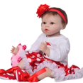 thumbnail image 2 of silicona segura 22 pulgadas 55 cm muñeca Reborn muñeca recién nacida Navidad decoración para hogar regalos para # 3 yotijar Muñeca Reborn de Navidad, 2 of 10