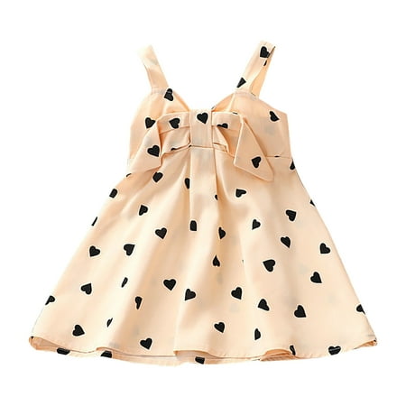 

DNDKILG Baby Toddler Girls Sleeveless Dresses Floral Sundress V Neck Summer Dress Hot Pink 6M-5Y 80
