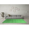 thumbnail image 3 of Ahgly Company Indoor Square Oriental Emerald Green Industrial Area Rugs, 8' Square, 3 of 4