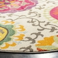 thumbnail image 4 of SAFAVIEH Monaco Savannah Floral Area Rug, Ivory/Multi, 5' x 5' Round, 4 of 6