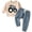 Blue, variant on Odeerbi Infant Toddler Boys Girls Sweatsuits Sets Solid Color Sport 2 Piece Outfit Set Baby Cute Long Sleeve Sweatshirt Drawstring Elastic Waist Jogger Sweatpants Suit with Pocket