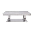 thumbnail image 3 of Newboti Zander White Printed Faux Marble Top & Mirrored Silver Finish Coffee Table 758111011403402, 3 of 6