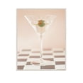 thumbnail image 2 of Frontline 20x24 White Modern Wood Framed Museum Art Print Titled - Martini with Olive Purple, 2 of 4