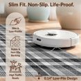 thumbnail image 6 of Design&I 6'x9' Washable Area Rug Sleek Flatweave Pet Friendly Plaid Tartan Checkered Dense Motif Layout Layered Front for Queen Size Bedroom, Under Bed, 6 of 7