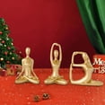 thumbnail image 2 of JUMRHFAN Set of 3 Gold Yoga Spiritual Decor, Yoga Statue for Living Room Shelf Decor Accents, Yoga Figurines Table Decorations for Zen Meditation Room, 2 of 18