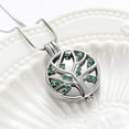 thumbnail image 3 of Tree of Life Cremation Urn Necklace for Ashes - Hollow Keepsake Pendant Necklace Ashes Holder with Crystal Memorial Cremation Jewelry, 3 of 7