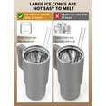 thumbnail image 6 of Ice Cube Tray for 40Oz Tumbler, 4 Pcs Silicone Ice Cube Maker With Lid and Bin for Chilling Whiskey, Cocktails, Drinks, Coffee, Easy Fill and Release Ice Maker, Brown, 6 of 7