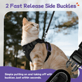 thumbnail image 4 of Pigo Cat Harness and Leash for Walking, Escape Proof Soft Adjustable Vest Harnesses for Cats, Easy Control Breathable Reflective Strips Jacket, Black, 4 of 10