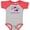 Baseball Heather and Red, variant on My 1st 4th of July with Stars and Cupcake Boys or Girls Baby Bodysuit