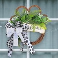thumbnail image 5 of YOHAVEN Dry Branch Dog Paw Wreath, All Season Front Door Hanging Decoration, Beige Deco Mesh Bow Pet Lover Porch Entry Way Holiday Home Decor, 5 of 9