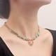 thumbnail image 2 of Collar de cuentas de turquesa largo anudado collar de piedra de la capa de joyería hecha a mano, 2 of 5