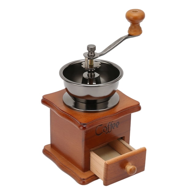Coffee Hand Grinder, Professional Hand Coffee Grinder Slip Resistance Wooden for Milk Tea Shop