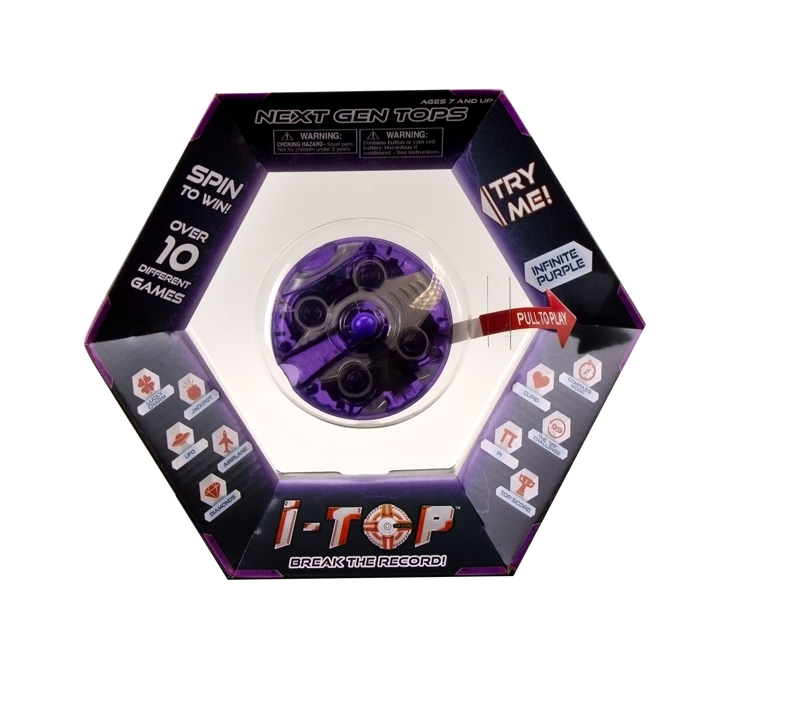 Golaith i-Top Spinning Top Electronic Game Purple 