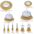 thumbnail image 3 of Brosse Métallique Ensemble de Brosses à Roue, 10 Roues Grossières 1/4 Pouce pour Perceuse, 3 Pcs, 3 of 6