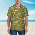 thumbnail image 4 of Balery Transportation Prints Print Men's Hawaiian Shirts Short Sleeve Beach Shirt Relaxed Fit Vacation Button Down Shirts-XX-Large, 4 of 9