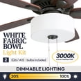thumbnail image 6 of Prominence Home Greybrook 52" Bronze Ceiling Fan with 5 Blades, Linen Drum Shade, Remote & Reverse Airflow, 6 of 17