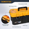 thumbnail image 3 of Caja de herramientas POWERTEC de 16 pulgadas con bandejas organizadoras con cierre 72119, 3 of 7