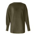 thumbnail image 4 of Fall Sweater for Women 2026 Oversized Solid Chuny Knitted Long Sleeve Crewneck Loose Fit 2025 Fall Outfits Army Green, 4 of 5