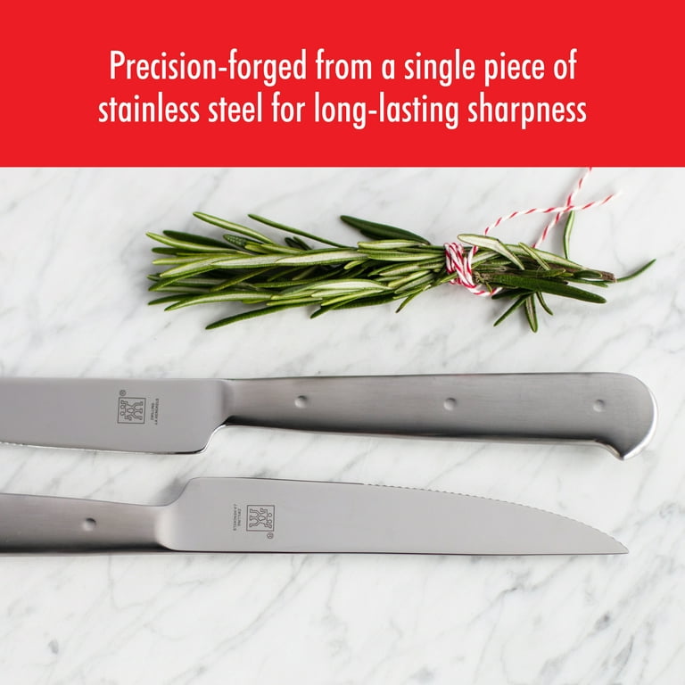 ZWILLING Porterhouse Stainless Steel 8-pc Steak Knife Set with Black  Presentation Case 