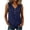 Blue#3065nn, variant on Hearthz Women's Striped V Neck Sleeveless Tops for Women 3 Buttons Henley Curved Hem Plus Size Tank Tops for Women Lightweight Textured Vest