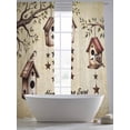 thumbnail image 5 of Sweet Home Sheer Curtains 84 Inch Length 2 Panels Set Window Treatments, Western Stars Bird Houses Country Vintage Rod Pocket Semi Curtains for Living Room/Bedroom/Kitchen Décor, 104"W x 84"L, 5 of 7