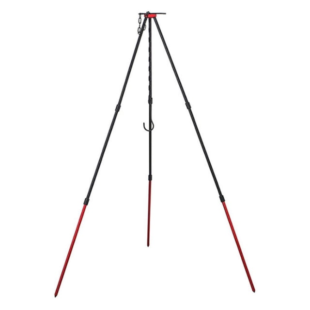 Soidarity Trípode de aleación de aluminio resistente al óxido y anticorrosión portátil para senderismo y durabilidad para fiestas al aire Kits de desorden para acampar Rojo
