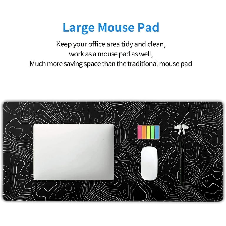 Sweetshow Pink Mouse Pad 35.4 X 15.7 Inch XXL Modern Abstract Line Art