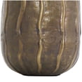 thumbnail image 6 of DecMode Brass Metal Snakeskin Inspired Decorative Vase with Dimensional Wavy Accents, 7" x 7" x 17", 6 of 10