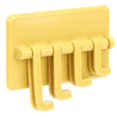 thumbnail image 2 of 4 ganchos colgantes de pared sin costuras para baño, para colgar detrás de la puerta, organizador de ropa y toallas, color amarillo., 2 of 5
