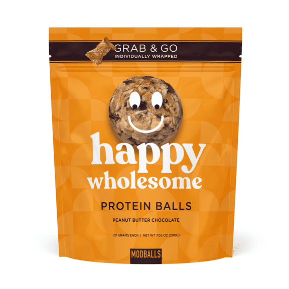 Modballs Ch Gluten-Free Protein Balls, Peanut Butter Chocolate, 10 Pack