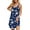 Dark Blue, variant on Women's Printed Scoop Neck Cami Dress 65% Rayon 30% Polyester 5% Spandex Lightweight Stretchy Summer Soft Feel