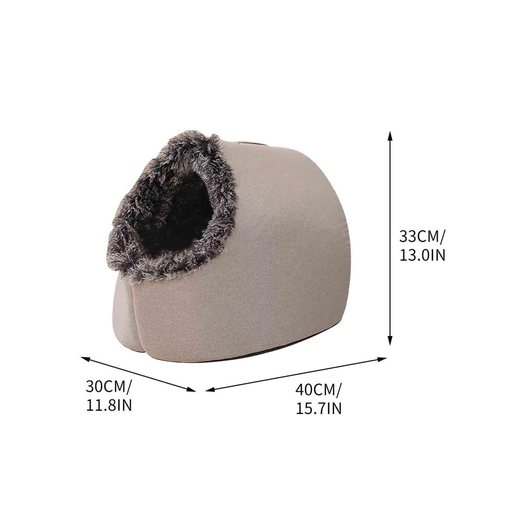Warm Pet Cave Bed, Thick Warm Enclosed Portable Sleeping Bed For Dogs And Cats In Winter,Indoor Kitten Nest Kennel Hut for Small Medium Pets