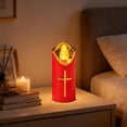 thumbnail image 3 of TanSiDing 3pcs LED Votive Candle Memorial Light – Flickering Effect Like a Real Candle – Long Burning time – Reusable Cemetery Remembrance Eternal Candle – HOLY Cross, 3 of 4
