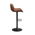 thumbnail image 5 of Art Leon Bar Stools Set of 2, PU Leather Swivel Steel Legs,Brown, 5 of 7