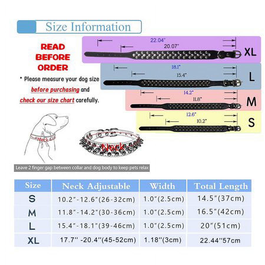 Percen Spiked Dog Collar, Adjustable PU Leather photo 2