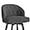 Dark Grey, variant on Dycanpo Counter Height Bar Stools, 26" Swivel with Backs, for Home Kitchen Island, Dark Grey