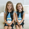 thumbnail image 6 of Gukieu Christmas Gnome Snowflake Print Girls' Flying Sleeves Nightdress, Round Neck Sleeveless Princess Dress, Nightgown and Home Clothes-Medium, 6 of 6