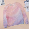 thumbnail image 6 of Colorful Marble Pattern Women's Floral Printed Sweatshirt Long Sleeve Crewneck Casual Loose Vintage Graphic Pullover Tops, 6 of 7