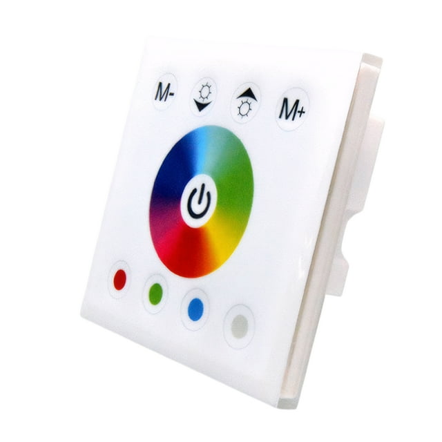 Injueey Controlador Led de moda para luces LED RGBW regulables, regulador de intensidad Led de plástico de alta resistencia Iluminación novedosa blanco