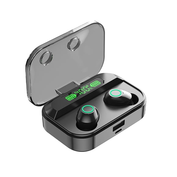 Auriculares Inalámbricos Bluetooth Tg02 True Wireless Tws Mini In-Ear Stereo Headset, Caso de Carga de Pantalla Digital, Tiempo de Música 5H E Ipx5 a Prueba de Sudor para Deportes Y Juegos