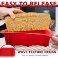 thumbnail image 4 of Silicone Baking Bread Loaf Pans Set Of 2, Nonstick Loaf Pan, 4 of 5