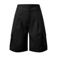 thumbnail image 3 of Jean Shorts Womens Suit Summer Bag Straight Tube Loose Fit Casual Bermuda Cargo Board Gym Black Bottoms Sizes M, 3 of 6