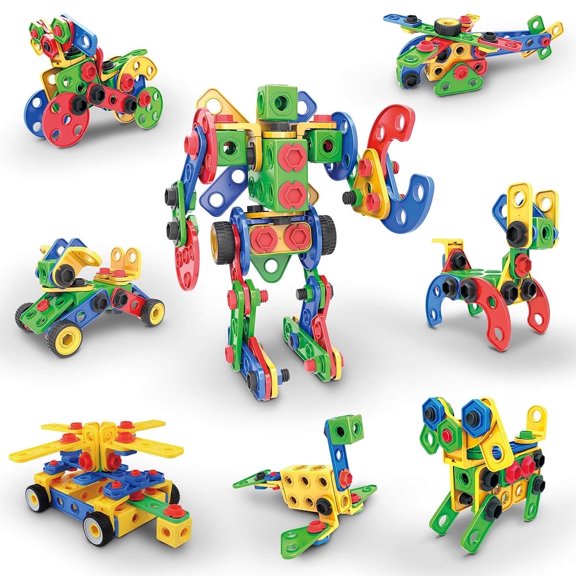 Picassotiles 152 PC Construction Building Engineering Set, STEM Toy, Learning Toy for Kids Ages 3 