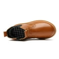 thumbnail image 3 of kkdom Boys Girls Chelsea Boots Ankle Boots Zipper Booties Unisex Brown 2.5 Little Kid, 3 of 6
