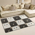 thumbnail image 2 of Dreamtimes Lightweight Soft Area Rugs 31x20 Inch, Cute Cat Face Set Floor Mat Doormat for for Rooms Entrance Hardwood Floor Living Room 2'7" x 1'8"） Nursery Rugs, 2 of 6